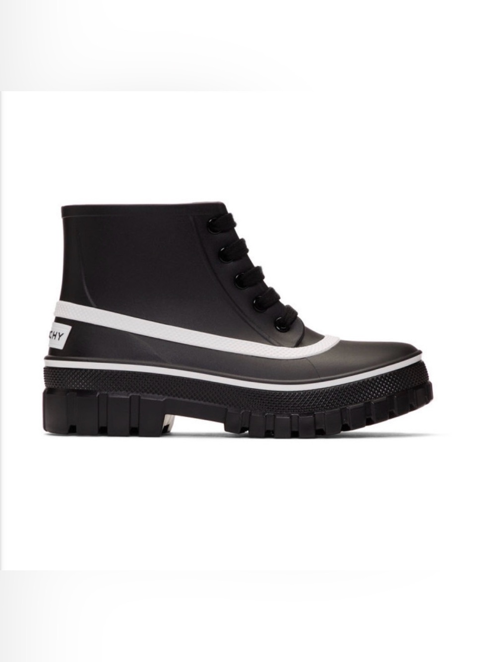 Givenchy Black Rubber Glaston Rain Boots